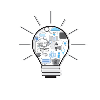 Light Bulb Icon New Idea Business Concept Thin Line